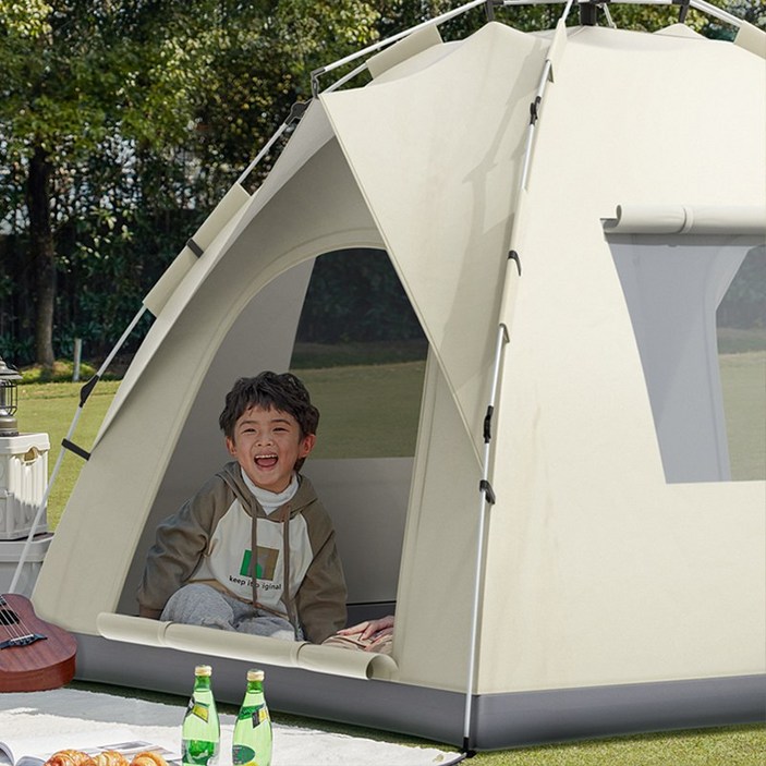 AORAN 자동 원터치 캠핑텐트 피크닉 비치, 5