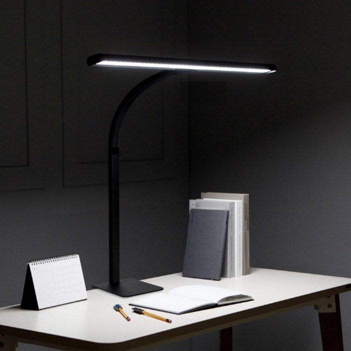 지노 LED 책상조명 와이드스탠드80cm 눈부심방지 밝기조절 학습용 사무용 스탠드블랙
