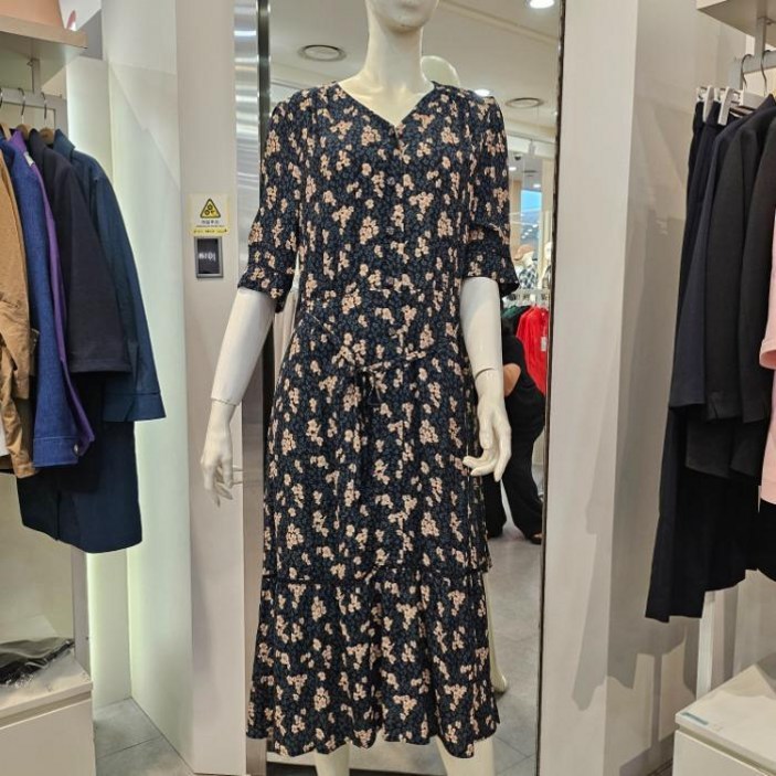 지센 여성 롱 원피스 오피스 데일리 출근룩 HC02 플라워패턴 핏엔플레어 OP NA가을 LCOPP527 40922294DH2408688