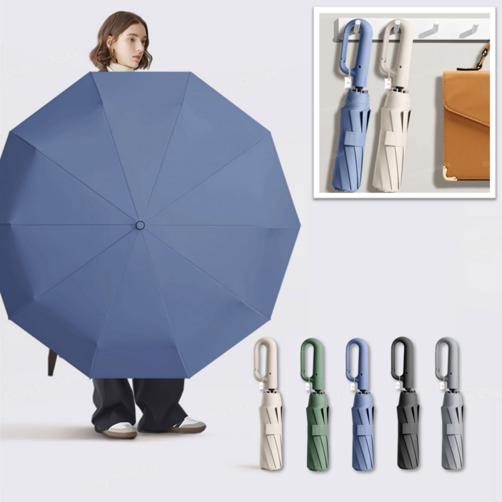 일상HO감 4세대 초대형 장우산 보다 큰 3단우산 여행 등산 카라비너 골프우산