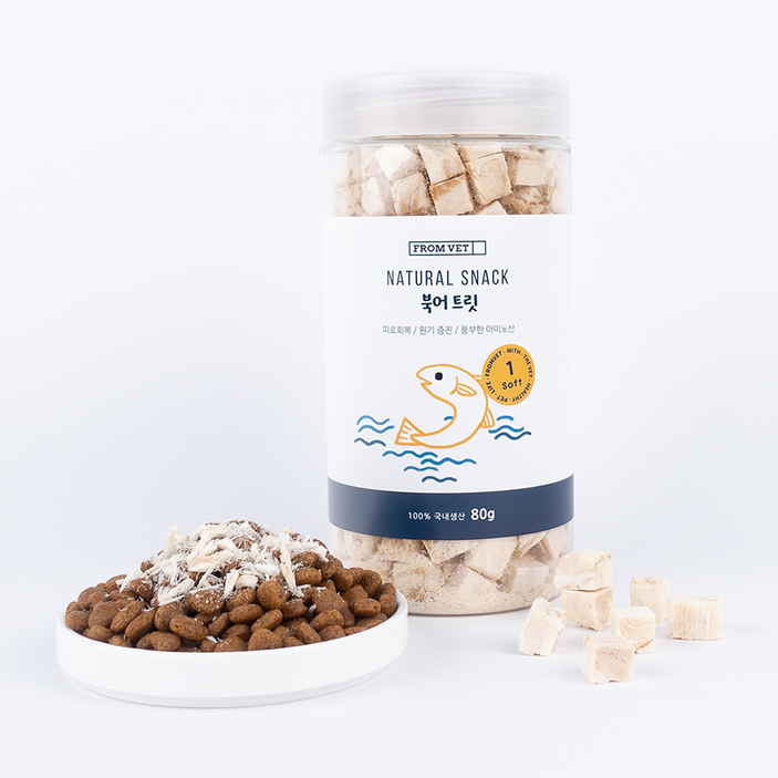 프롬벳 국산 동결건조 북어 트릿 강아지 고양이