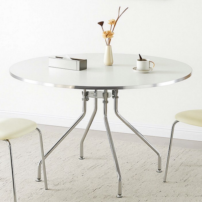 홈꾸오꾸 미드센추리 모던 쇠테리어 카페 원형 테이블 식탁