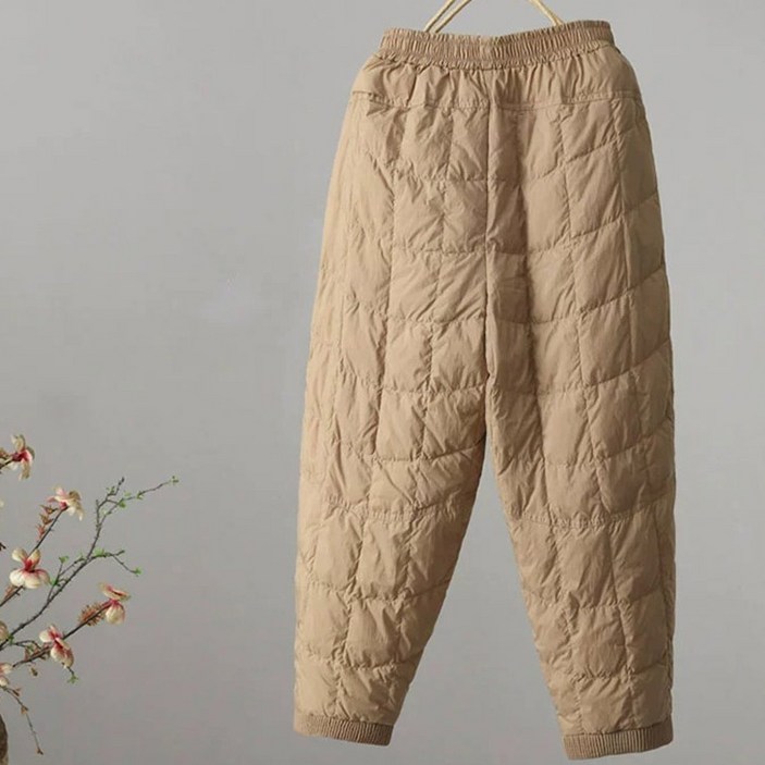 루크 포근한 패딩 밴딩 팬츠