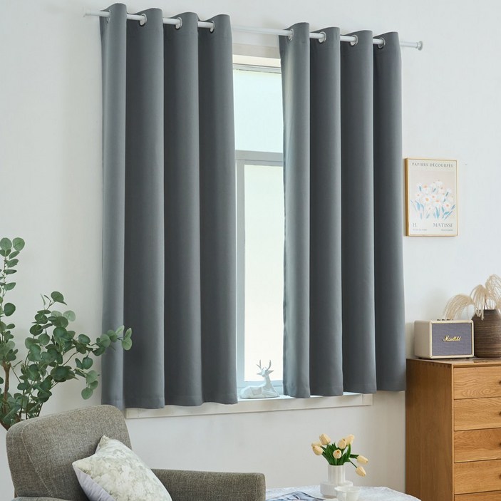 커튼콜 최신상 루시덴 암막커튼 2p/창문 긴창용 아일렛커튼/작은창 안방커튼