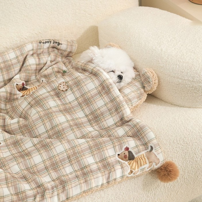 Surkat 반려동물 담요매트 귀여운 디자인 포근포근 펫 담요 겸 이불  고양이 강아지 방석
