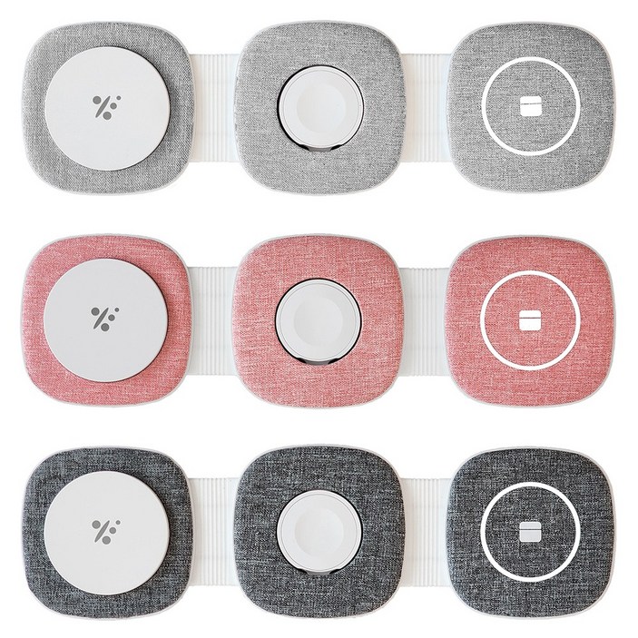 GOTAYA 3in1 패브릭 폴더블 맥세이프 무선 충전기, 1개, 애플워치전용 그레이