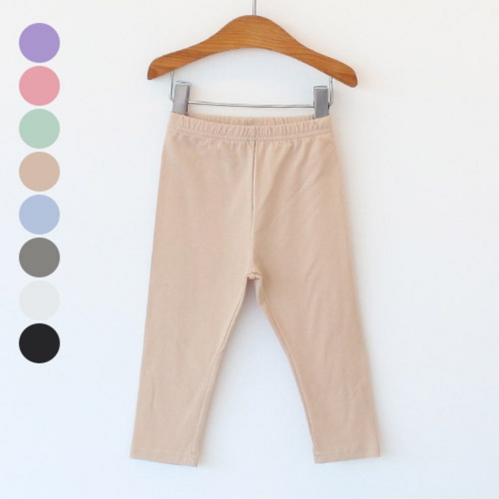 비바스타 여름 시그니처 6부 레깅스 유아 아동 주니어