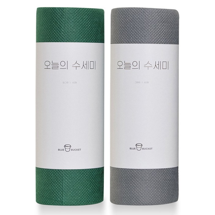 블루버킷 원데이 주방 설거지 1회용 데일리 롤 하루 한장 일회용 수세미, 1세트, 120개입, 그레이딥그린 블루버킷 원데이 주방 설거지 1회용 데일리 롤 하루 한장 일회용 수세미, 1세트, 120개입, 그레이딥그린
