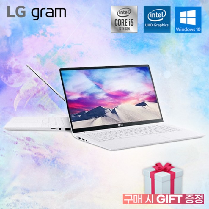 LG그램15 코어i510세대 램 16G SSD 256G 윈도우10프로 초경량 1.09kg, 단일색상, 15ZB995, 코어i5, 256GB, 16GB, WIN10