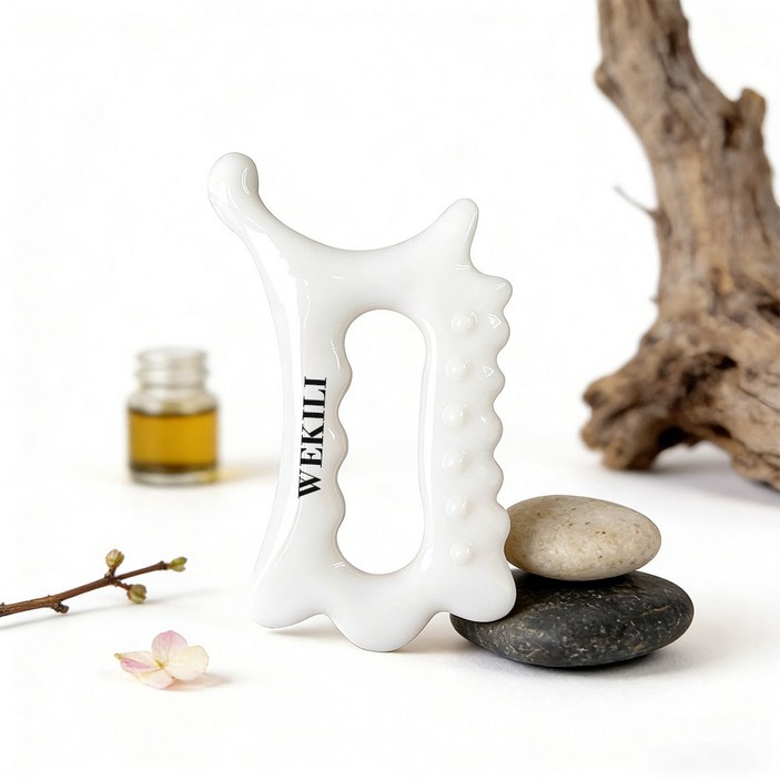 WEKILI 괄사 마사지기 얼굴 두피 바디 목 림프 승모근 지압 마사지 전신 디톡 도구 세트