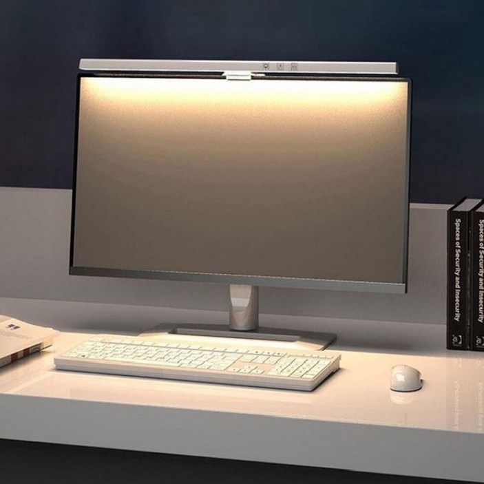 라탄스탠드 누심비 모니터 LED 조명 스크린바 스탠드 독서등 밝기조절 타이머, 모니터 조명 50mm 대형 블랙
