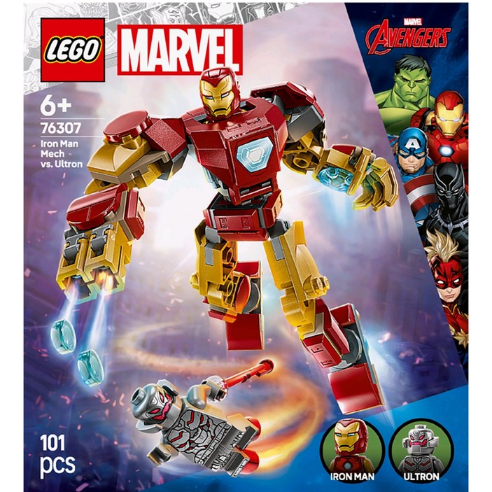 레고 슈퍼히어로 마블 아이언맨 로봇 대 울트론 76307