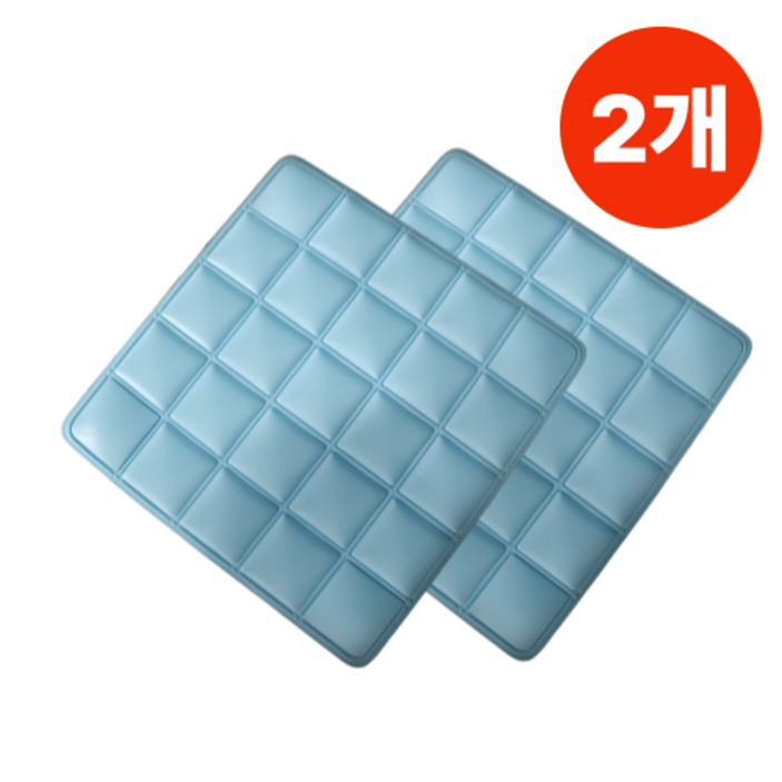 멜루랜드 시원한 의자 쿨방석 강아지 쿨매트 냉감 방석 아이스 통풍 차량용 사무실, 블루, 2개