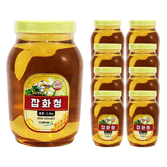 푸드올마켓_ 청림 잡화청 2.4kg 잡화 벌 꿀 한박스 (2.4kg x 8ea)
