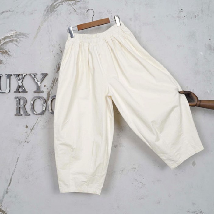 허리주름 아래다트 펌킨 항아리 핀턱 밴딩 여성 배기팬츠 몸빼바지 502