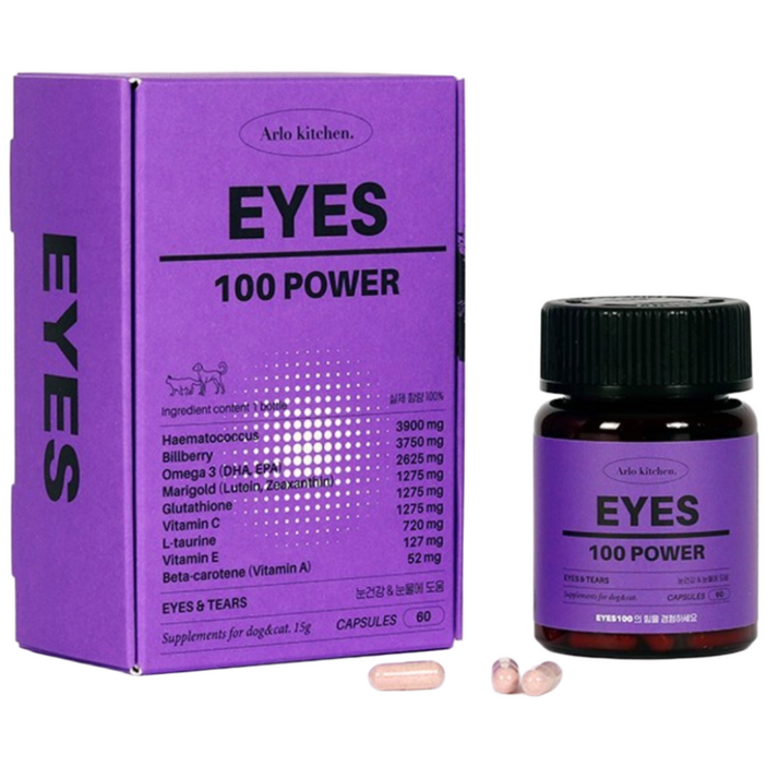 알로키친 눈물개선 노견 백내장 관리 아스타잔틴 영양제 아이즈 100 파워, 60정, 눈물개선/눈건강, 1개