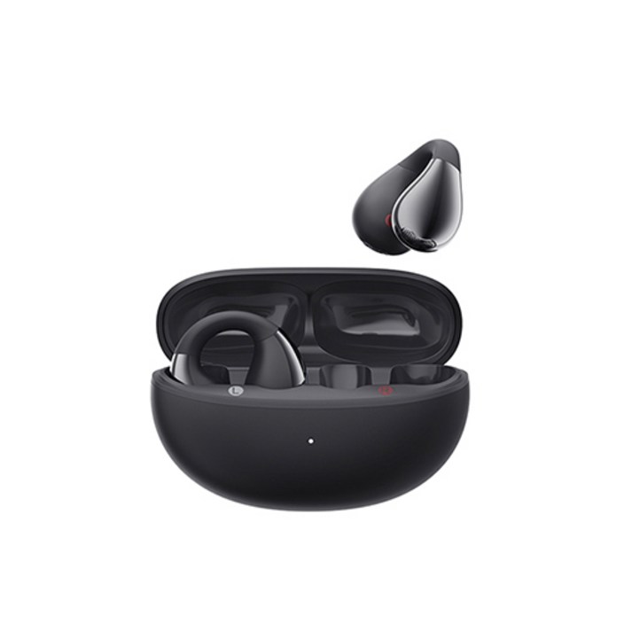 QCY 물방울 모양 오픈형 이어 클립 블루투스이어폰, QCYCrossky T33 APP, 블랙