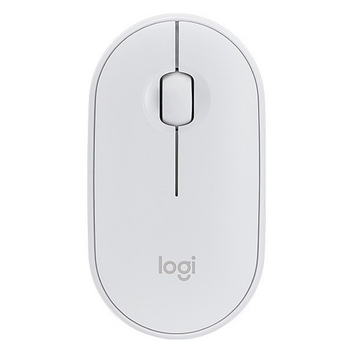 로지텍 코리아 무소음 무선 마우스 Pebble M340, 화이트, Pebble M340910007397
