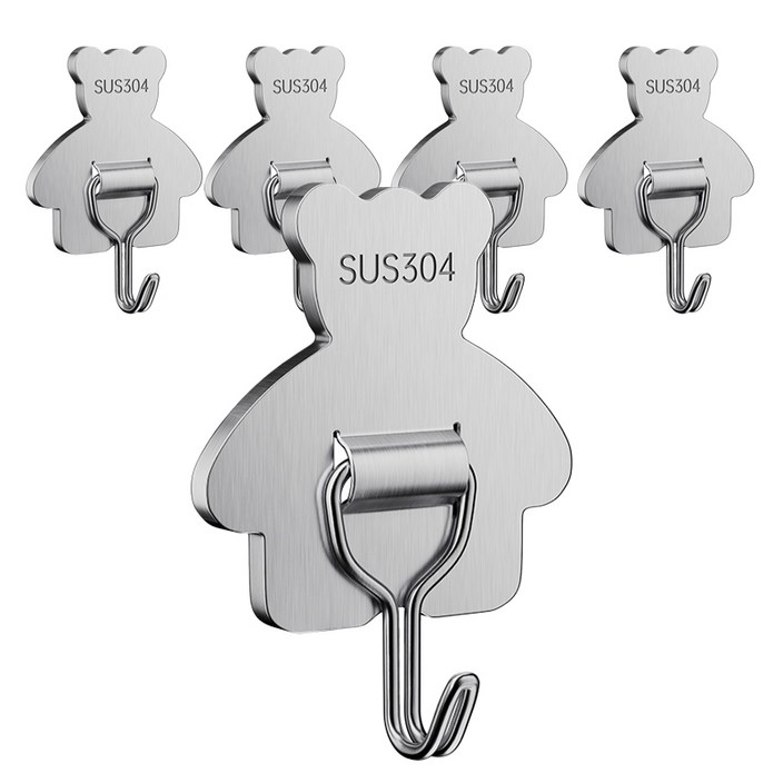 리빙홈디테일 스텐 강력 접착식 벽걸이 후크 LHD051