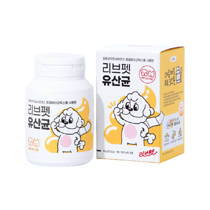 리브펫 반려동물 영양제 2 0, 30회분, 장건강/유산균, 1개