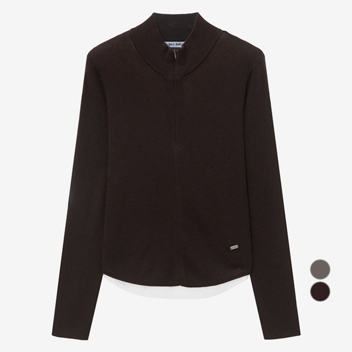 쥬시쥬디 여성용 레이어링 반집업 니트 JZKT029B