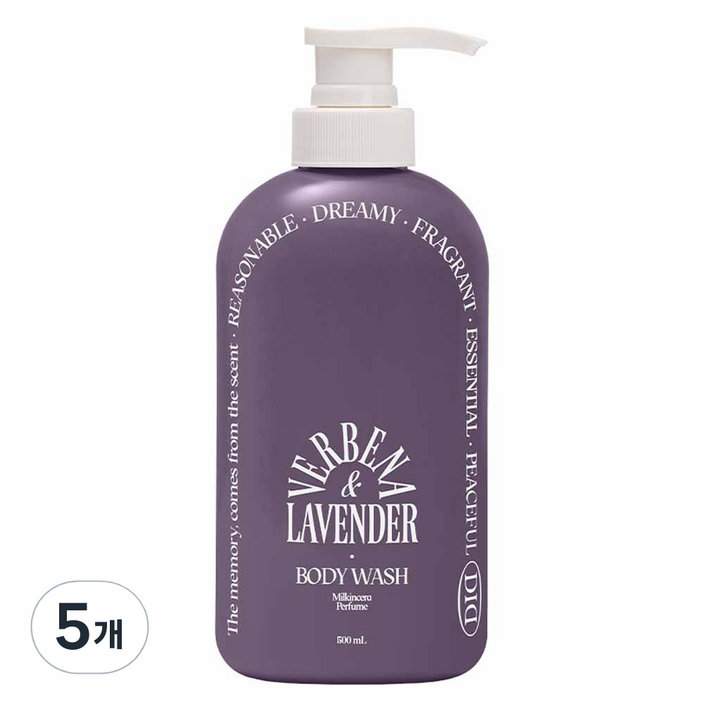 오디드 밀크인세라 퍼퓸 바디워시 버베나라벤더, 5개, 500ml