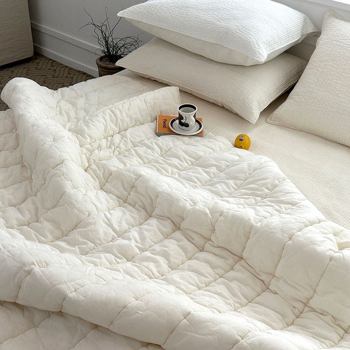 라온이브 오가닉 순면 알러지케어 피그먼트 양면 간절기 환절기 이불