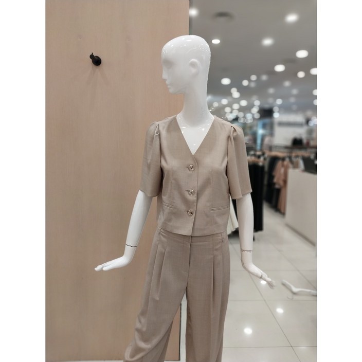 케네스레이디 E420 브이넥 셔링 블라우스 셋업자켓EWBLME4300