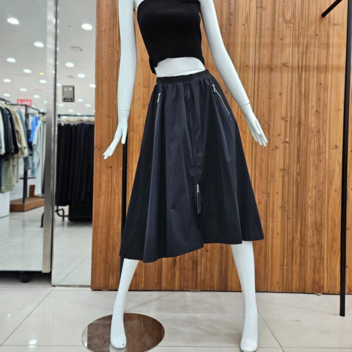 지컷 지퍼 디테일 플레어스커트7224335602 DJ 611953