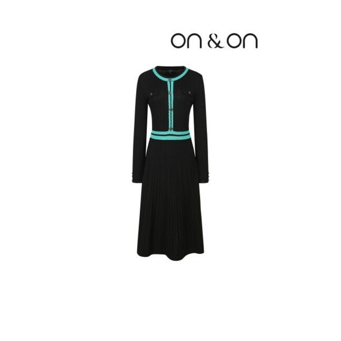 온앤온 배색 단추 장식 니트 원피스JK2MO329 720649
