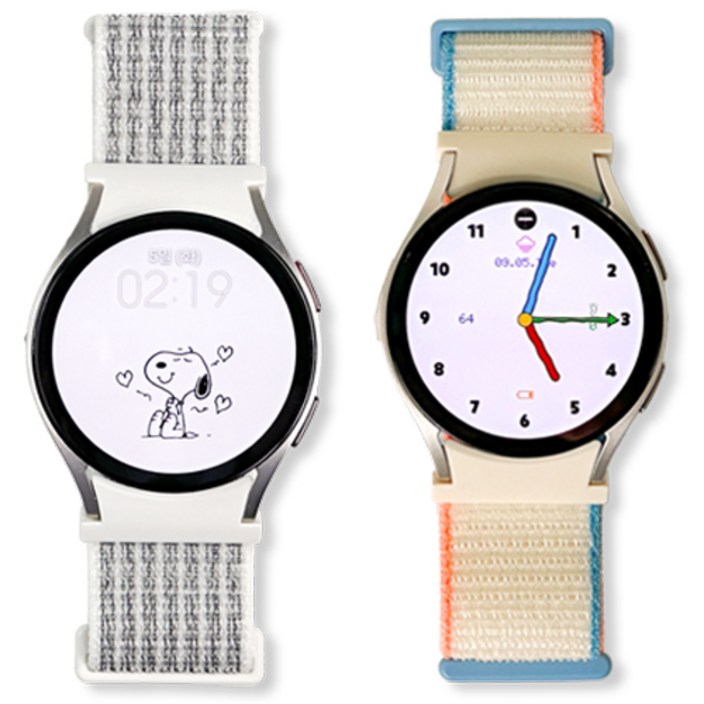 엔터콘 갤럭시워치 스트랩 스포츠 루프, 7. 써밋화이트  18. 크림