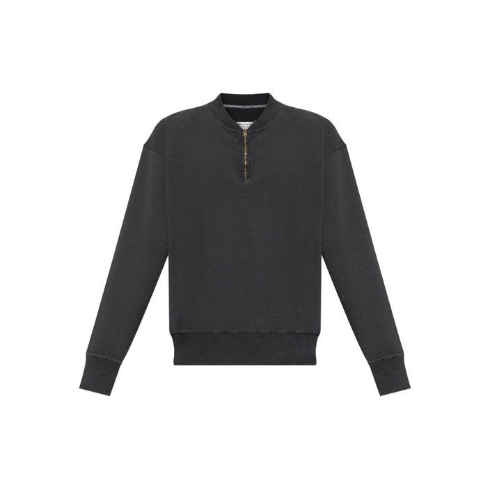 메종 마르지엘라 하프 지퍼 코튼 스웨트셔츠