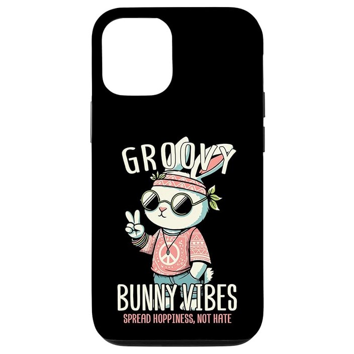 아이폰15 히피 바니 피스 러브 보헤미안 래빗 자유분방한 정신 스마트폰 케이스