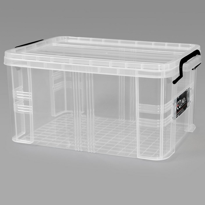 지오리빙 레오박스 다용도정리함 리빙박스 수납 공간 정리함, 투명, 1개