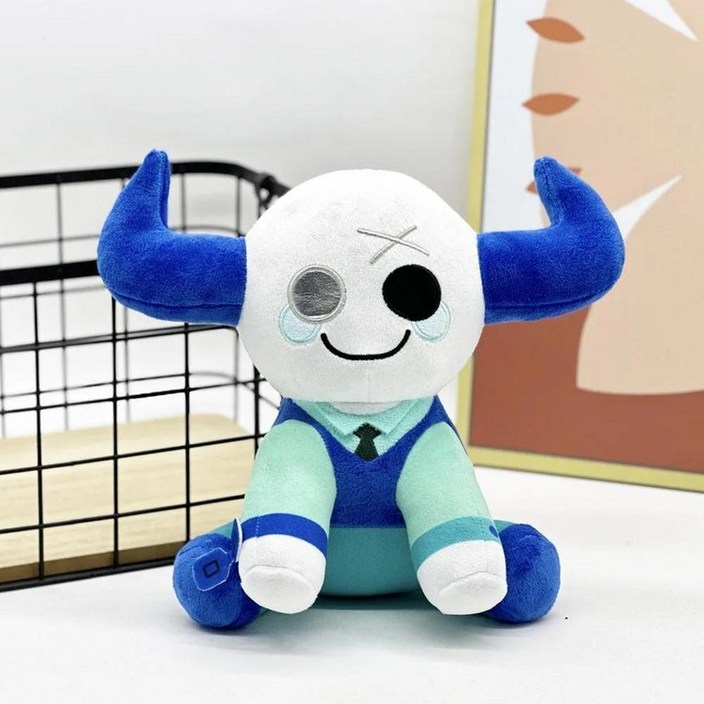 브로커 봉제 게임 주변 파란색 소 인형 크리스마스 선물