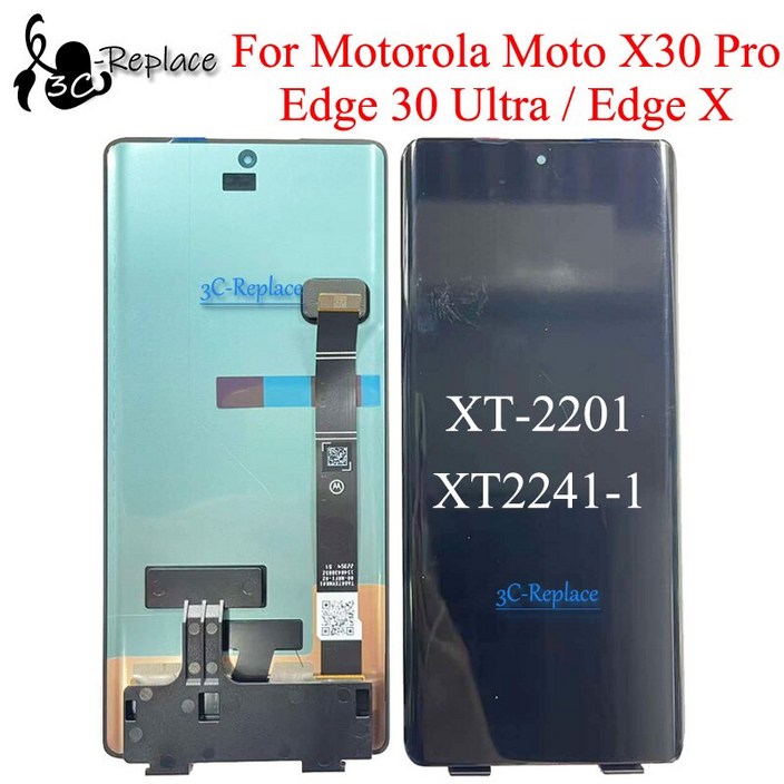 모토로라 모토 X30 프로 엣지 30 X LCD 디스플레이 터치 스크린 디지타이저 어셈블리 교체 용 OLED 블랙 6.7 인치 7386751169