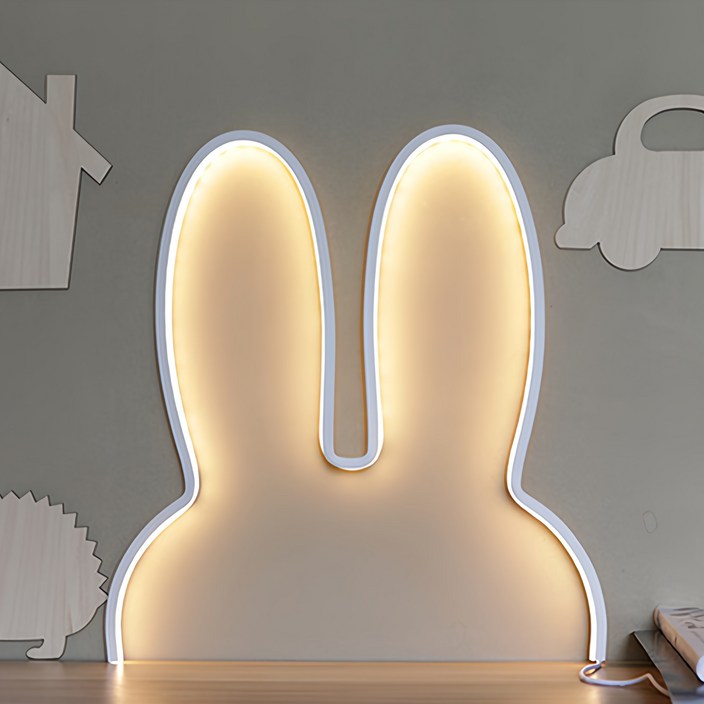 루아즈 LED 붙이는 토끼 무드등 조명 중형 루아즈 LED 붙이는 토끼 무드등 조명 중형