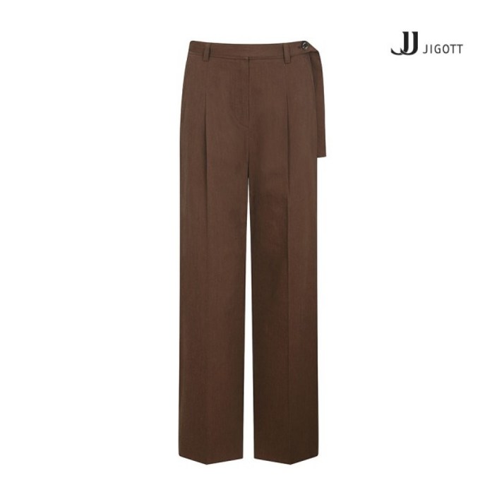 JJ지고트    백 밴딩 벨티드 린넨 롱 팬츠 GN5A0SLJ2