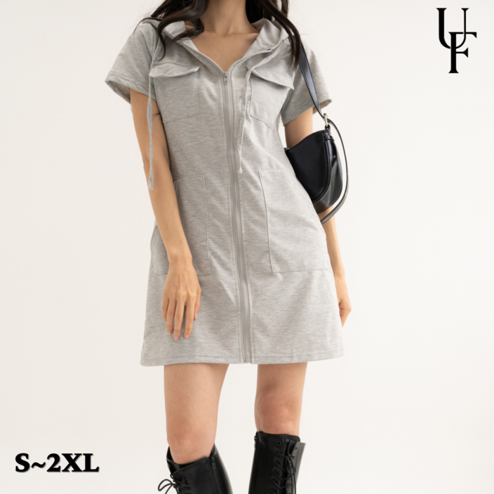 어반픽스 여성 여름 반팔 후드 원피스 S2XL 어반픽스 여성 여름 반팔 후드 원피스 S2XL