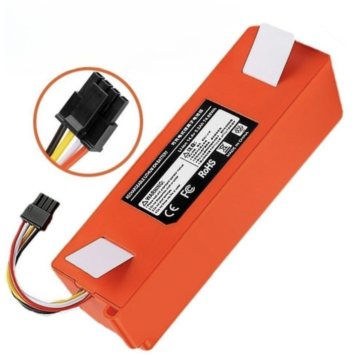 7000mAh LG정품셀 샤오미 로봇청소기 배터리 미홀, 로보락, 미지아 등 모든 세대 4핀 제품에 호환