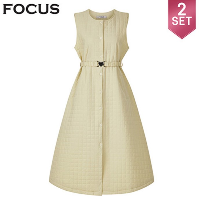 2SET 하트 벨트 퀼팅 롱 원피스VFI5W1OP3291