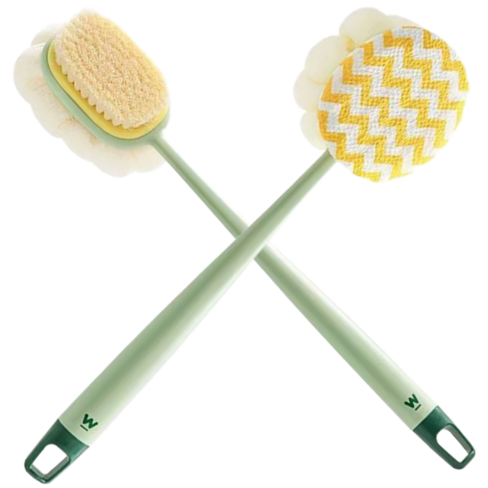 오피셜에이치 등드름 바디브러쉬 등 때밀이 봉 +, 그린, 1세트, 2개입