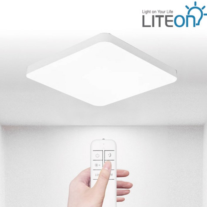 라이톤 LED 리모컨 사각방등 50W 디밍, 단일 색상