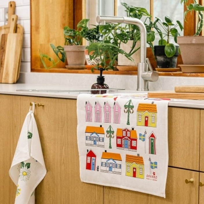 스칸네이처 스웨덴 주방 린넨 키친크로스 50x70cm, 1개 스칸네이처 스웨덴 주방 린넨 키친크로스 50x70cm, 1개