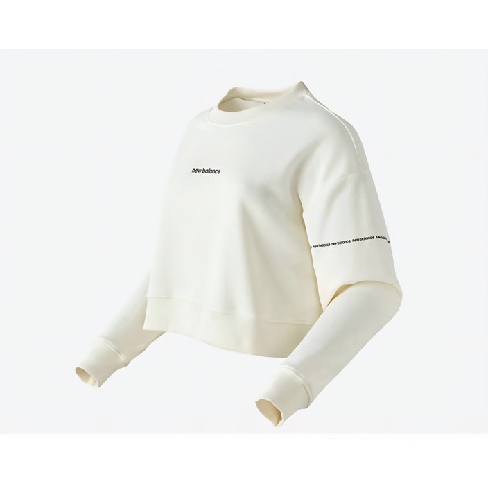 뉴발란스 NB 맨투맨 여성용 크롭티 NBNCC4S032 아이보리