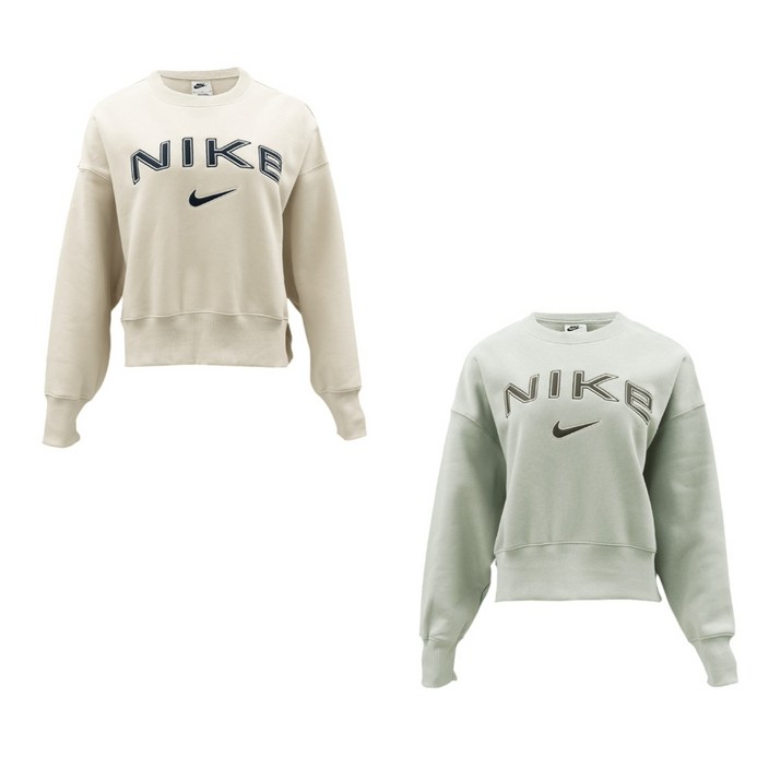 나이키 우먼스 오버 사이즈 크루넥 플리스 기모 맨투맨 티셔츠