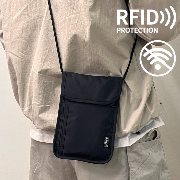 데이그린 RFID 차단 여행용 미니 크로스백 여권 가방 데이그린 RFID 차단 여행용 미니 크로스백 여권 가방