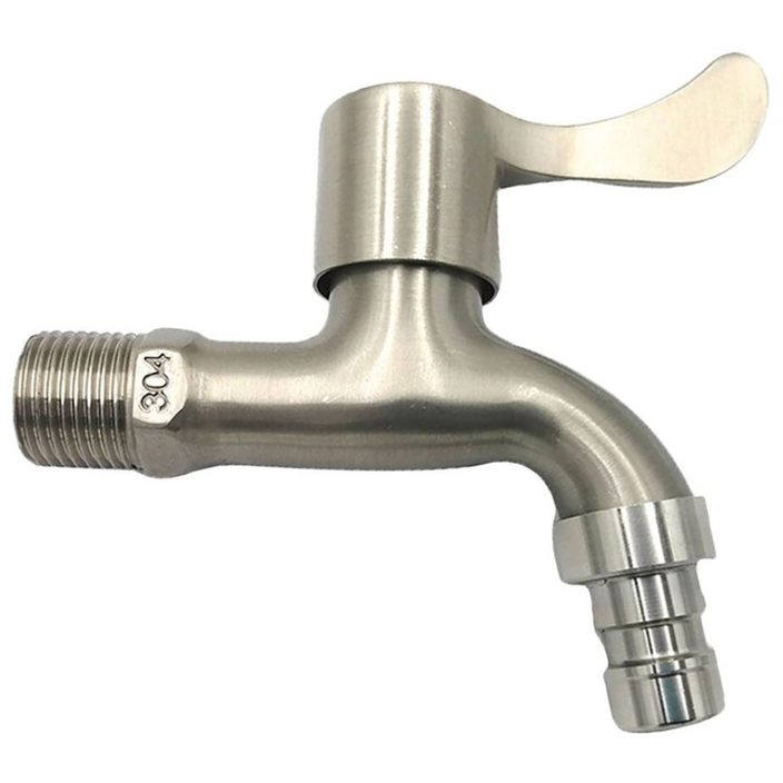 스텐304 수도꼭지 레버형 부식방지 교체형 수전 욕실 화장실 베란다 정원 야외 물호수, 1개