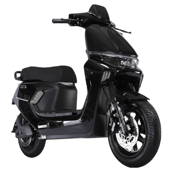 에코모션 클래식 전기 스쿠터 오토바이 배터리 바이크 전기바이크 전동휠 모터 전동오토바이, 미드나잇 블랙