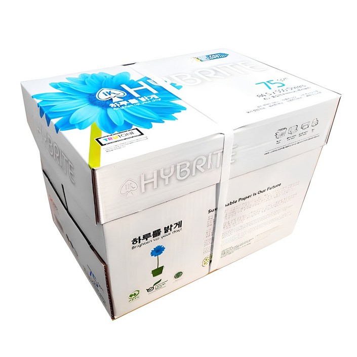 HYBRITE 복사용지 75g 2500매, A4 HYBRITE 복사용지 75g 2500매, A4